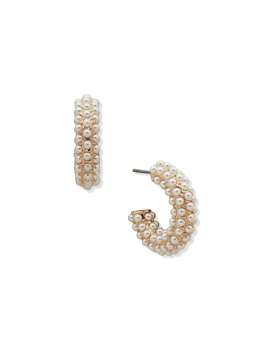 Boucles d'oreilles percées Anne Klein Pearl C Hoop   | SBF-2605079